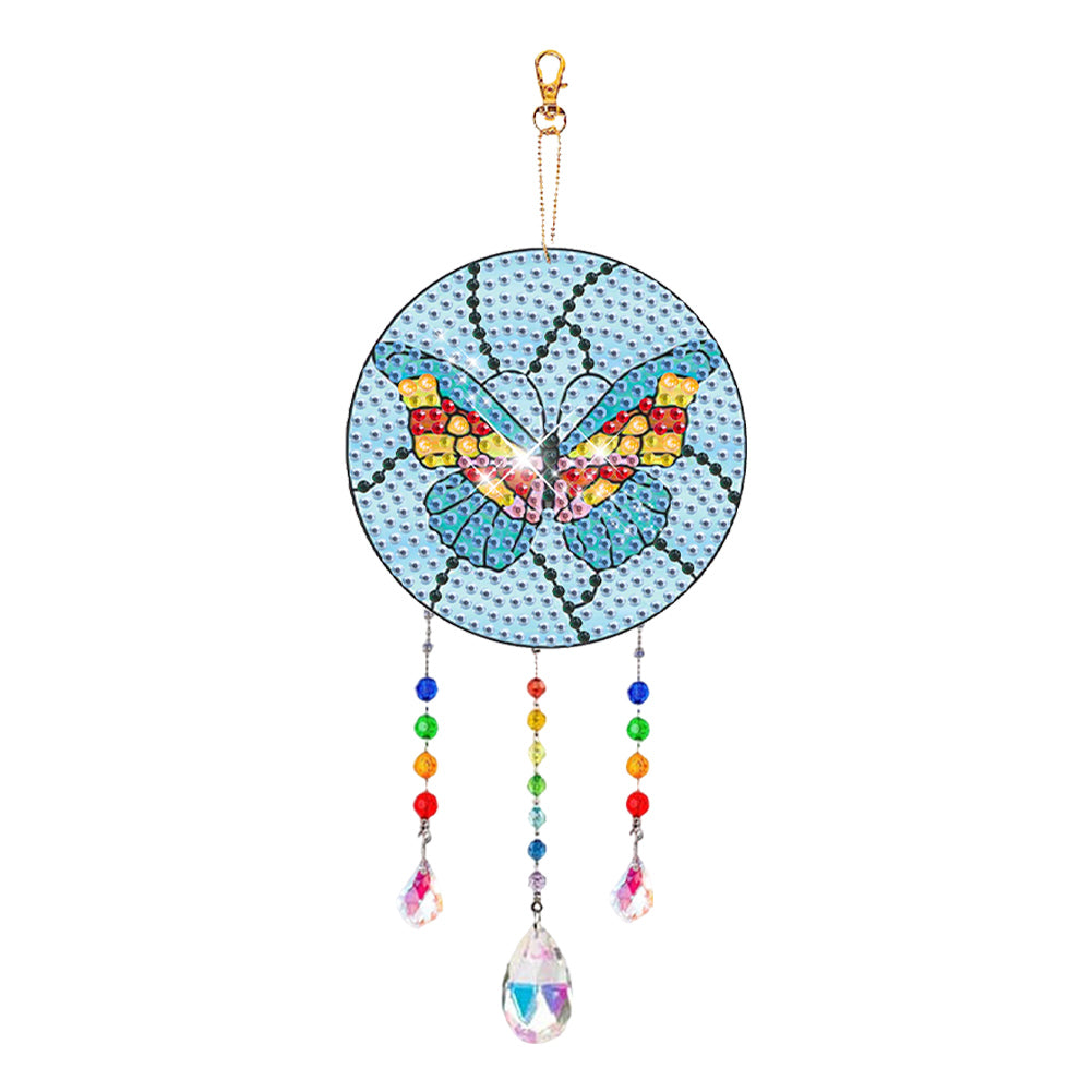 Suncatcher Double Sided Crystal Painting Ornaments for Windows Decor (Butterfly)