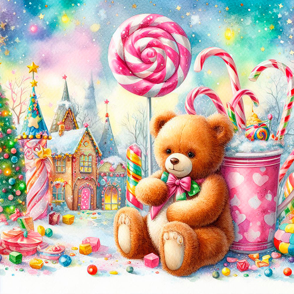 Diamond Painting - Full Round - Candy Bear (30*30CM)