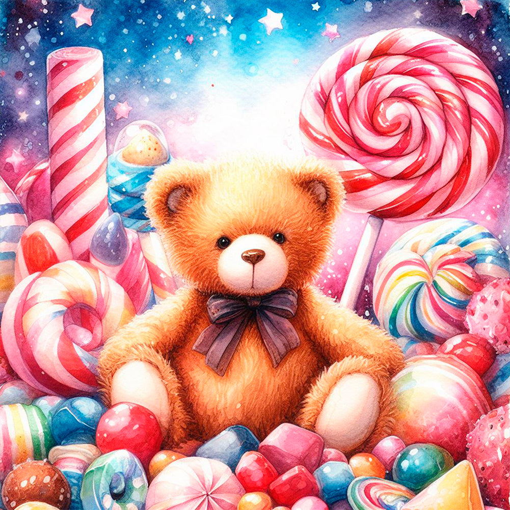 Diamond Painting - Full Round - Candy Bear (30*30CM)