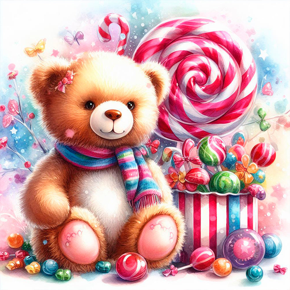 Diamond Painting - Full Round - Candy Bear (30*30CM)