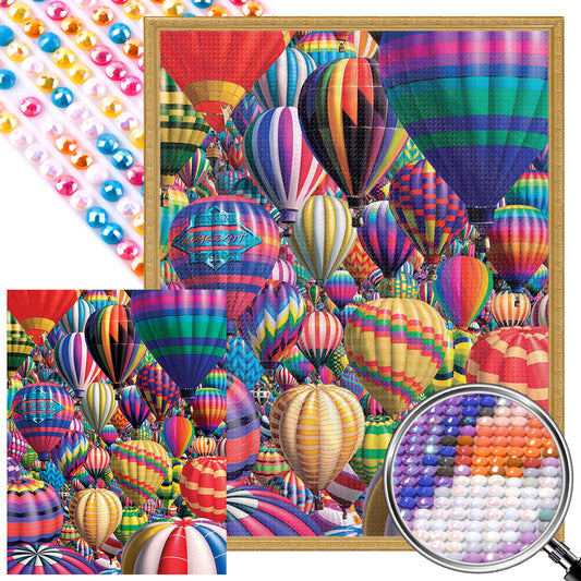 AB Diamond Painting - Full Round - hot air balloons (50*60CM)