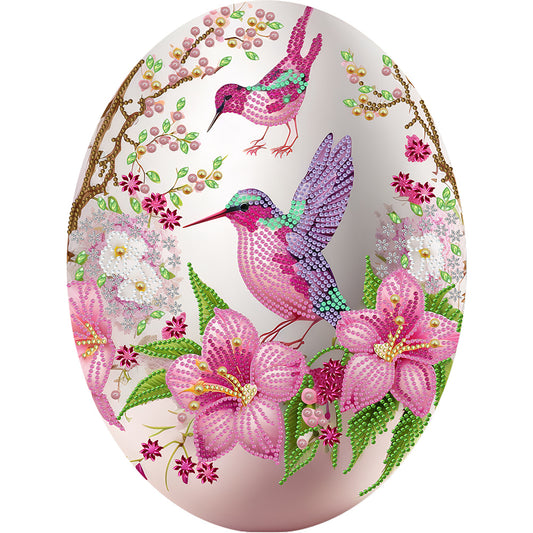 Diamond Painting - Partial Special Shaped - Easter egg hummingbird (30*40CM)