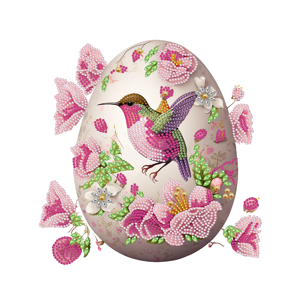 Diamond Painting - Partial Special Shaped - Easter egg hummingbird (30*40CM)