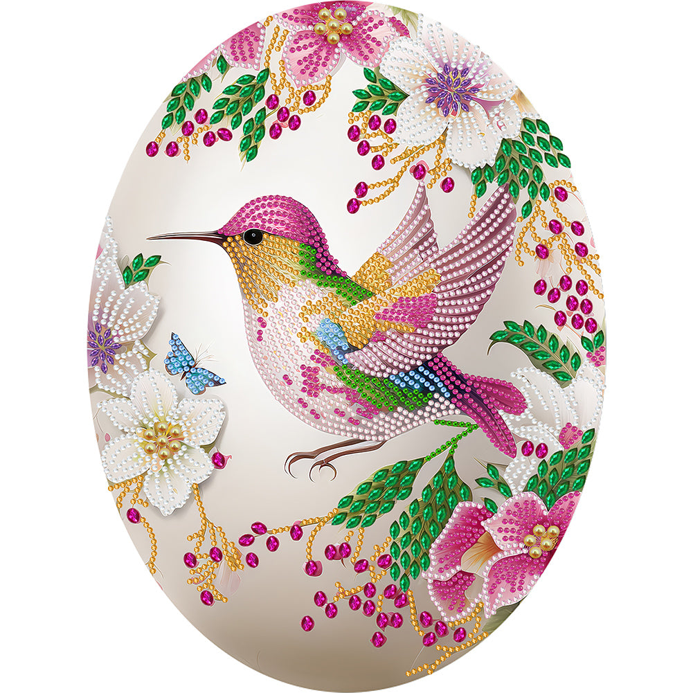 Diamond Painting - Partial Special Shaped - Easter egg hummingbird (30*40CM)