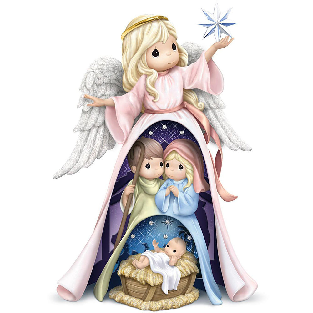 Diamond Painting - Full Round - Precious Moments Doll Jesus Angel (30*40CM)