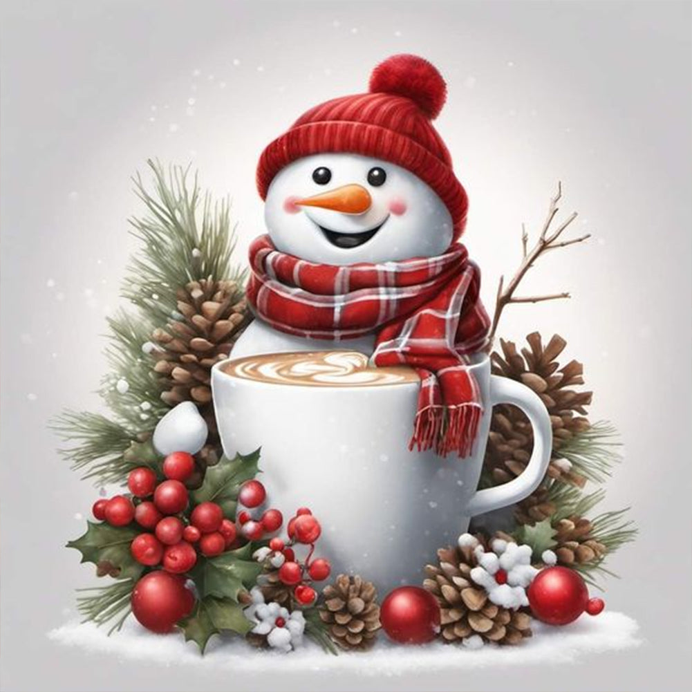 Diamond Painting - Full Round - Christmas snowman (30*30CM)