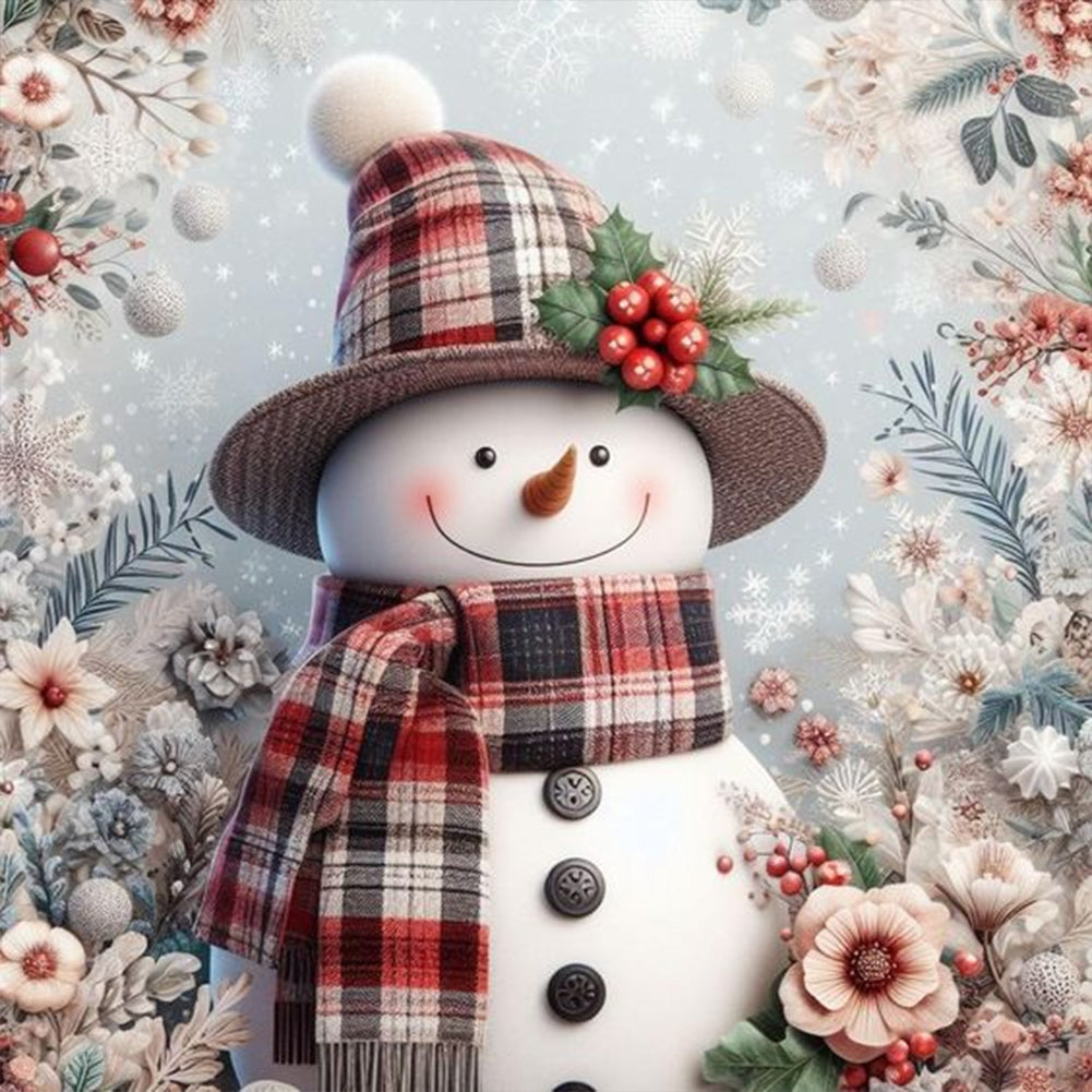 Diamond Painting - Full Round - Christmas snowman (30*30CM)