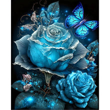 Load image into Gallery viewer, AB Diamond Painting - Full Round - blue fantasy rose (40*50CM)
