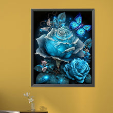 Load image into Gallery viewer, AB Diamond Painting - Full Round - blue fantasy rose (40*50CM)
