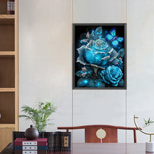 Load image into Gallery viewer, AB Diamond Painting - Full Round - blue fantasy rose (40*50CM)

