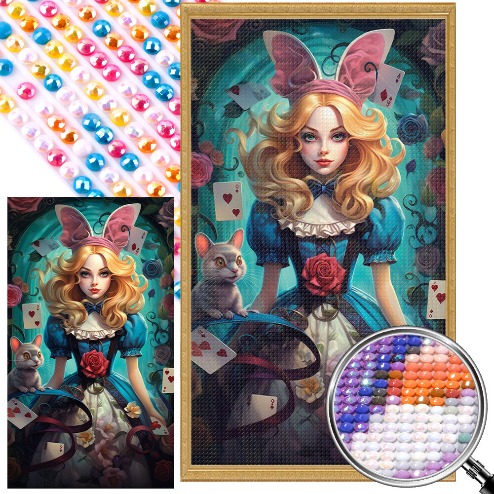 AB Diamond Painting - Full Round - Blonde Alice (40*70CM)