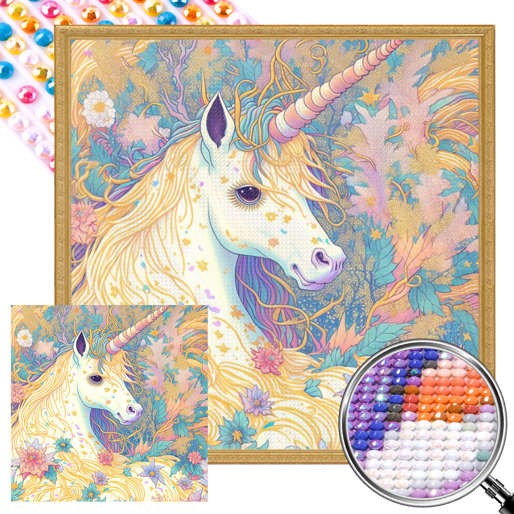 AB Diamond Painting - Full Round - colorful horse (40*40CM)