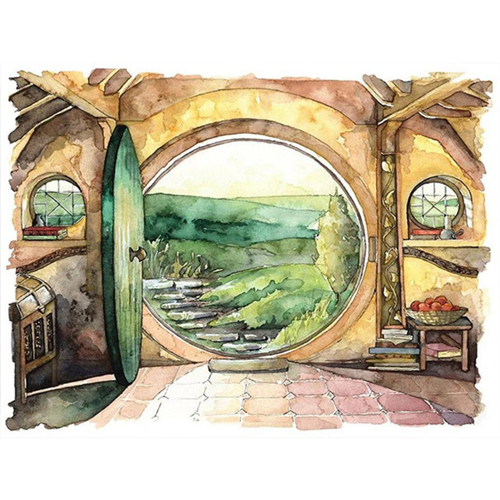 Diamond Painting - Full Round - Window view (40*30CM)