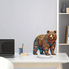 Load image into Gallery viewer, Diamond Painting Desktop Decoration for Office Desktop Decor (Gorgeous Bear)
