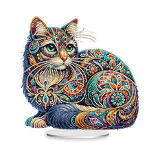 Load image into Gallery viewer, Diamond Painting Desktop Decoration for Office Desktop Decor (Gorgeous Cat)
