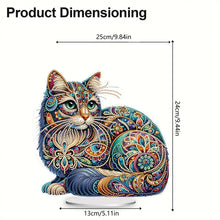 Load image into Gallery viewer, Diamond Painting Desktop Decoration for Office Desktop Decor (Gorgeous Cat)
