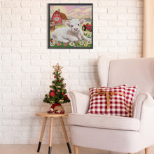 Load image into Gallery viewer, Diamond Painting - Partial Special Shaped - farm cows (30*30CM)
