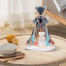 Load image into Gallery viewer, Bear Girl Table Top Diamond Painting Ornament Kits for Home Office Desktop Decor
