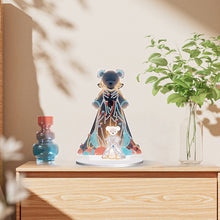 Load image into Gallery viewer, Bear Girl Table Top Diamond Painting Ornament Kits for Home Office Desktop Decor

