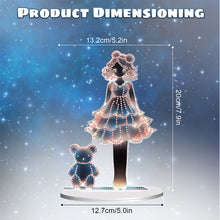 Load image into Gallery viewer, Bear Girl Table Top Diamond Painting Ornament Kits for Home Office Desktop Decor
