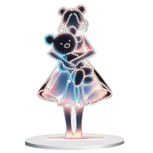 Load image into Gallery viewer, Bear Girl Table Top Diamond Painting Ornament Kits for Home Office Desktop Decor
