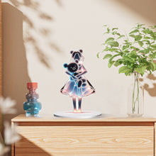Load image into Gallery viewer, Bear Girl Table Top Diamond Painting Ornament Kits for Home Office Desktop Decor
