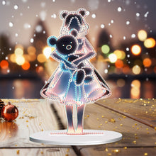 Load image into Gallery viewer, Bear Girl Table Top Diamond Painting Ornament Kits for Home Office Desktop Decor
