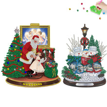 Load image into Gallery viewer, 2 PCS Santa Snowman Special Shape Diamond Painting Sticker for Boy Girl Gift
