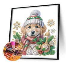 Load image into Gallery viewer, Diamond Painting - Partial Special Shaped - Christmas puppy (30*30CM)
