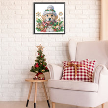 Load image into Gallery viewer, Diamond Painting - Partial Special Shaped - Christmas puppy (30*30CM)
