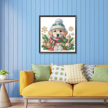Load image into Gallery viewer, Diamond Painting - Partial Special Shaped - Christmas puppy (30*30CM)
