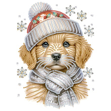 Load image into Gallery viewer, Diamond Painting - Partial Special Shaped - Christmas puppy (30*30CM)
