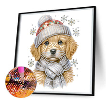 Load image into Gallery viewer, Diamond Painting - Partial Special Shaped - Christmas puppy (30*30CM)
