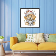 Load image into Gallery viewer, Diamond Painting - Partial Special Shaped - Christmas puppy (30*30CM)
