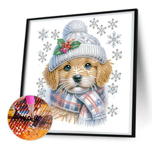 Load image into Gallery viewer, Diamond Painting - Partial Special Shaped - Christmas puppy (30*30CM)
