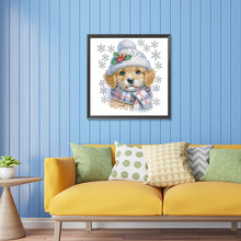 Load image into Gallery viewer, Diamond Painting - Partial Special Shaped - Christmas puppy (30*30CM)
