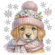 Load image into Gallery viewer, Diamond Painting - Partial Special Shaped - Christmas puppy (30*30CM)

