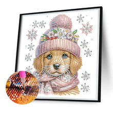 Load image into Gallery viewer, Diamond Painting - Partial Special Shaped - Christmas puppy (30*30CM)
