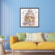 Load image into Gallery viewer, Diamond Painting - Partial Special Shaped - Christmas puppy (30*30CM)

