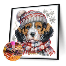 Load image into Gallery viewer, Diamond Painting - Partial Special Shaped - Christmas puppy (30*30CM)
