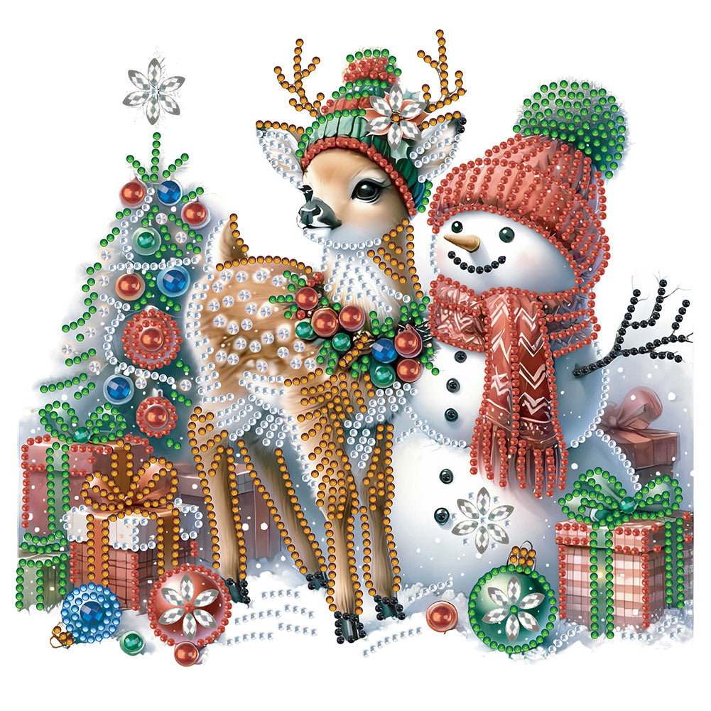 Diamond Painting - Partial Special Shaped - Christmas snowman (30*30CM)