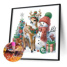 Load image into Gallery viewer, Diamond Painting - Partial Special Shaped - Christmas snowman (30*30CM)
