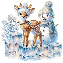 Load image into Gallery viewer, Diamond Painting - Partial Special Shaped - Christmas snowman (30*30CM)
