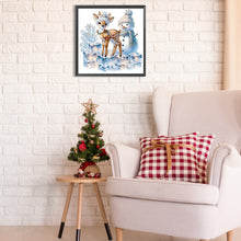 Load image into Gallery viewer, Diamond Painting - Partial Special Shaped - Christmas snowman (30*30CM)
