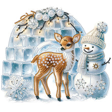 Load image into Gallery viewer, Diamond Painting - Partial Special Shaped - Christmas snowman (30*30CM)
