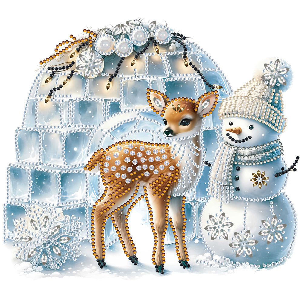 Diamond Painting - Partial Special Shaped - Christmas snowman (30*30CM)