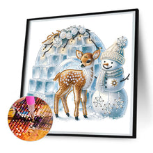 Load image into Gallery viewer, Diamond Painting - Partial Special Shaped - Christmas snowman (30*30CM)

