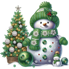 Load image into Gallery viewer, Diamond Painting - Partial Special Shaped - Christmas snowman (30*30CM)
