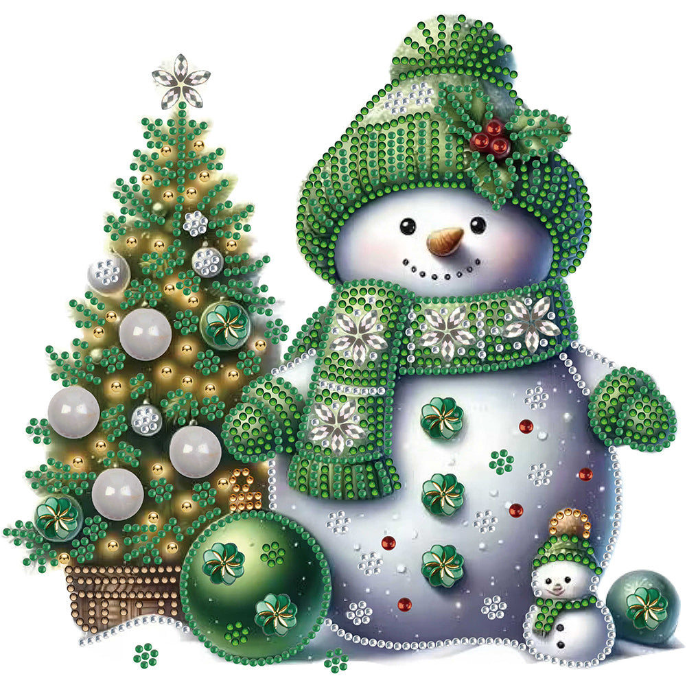 Diamond Painting - Partial Special Shaped - Christmas snowman (30*30CM)