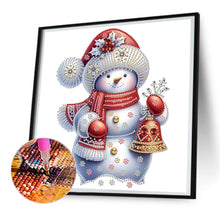 Load image into Gallery viewer, Diamond Painting - Partial Special Shaped - Christmas snowman (30*30CM)

